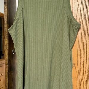 Torrid Sage Green Ribbed Tank Top